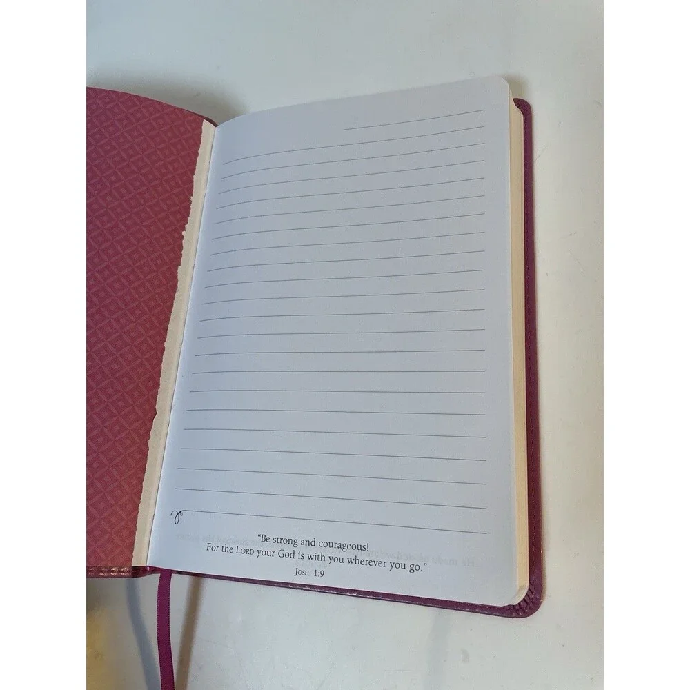 Know the Plans Classic Lux Leather Journal Book in Pink Jeremiah 29:11 Christian